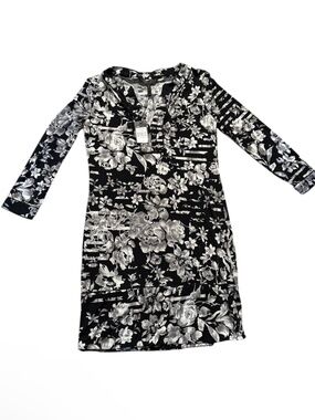 Bcbgmaxazria Hayden dress black white floral new nwt xs